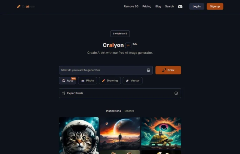 Craiyon AI website