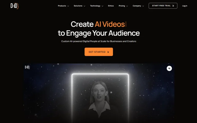 D ID AI website