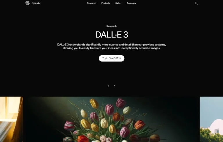 Dall E AI website