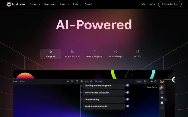 Taskade AI website